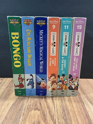 Vtg Walt Disney Cartoon Classics Mini Classics VHS Tape Mixed Lot (6) - 1987/89 - Picture 1 of 16