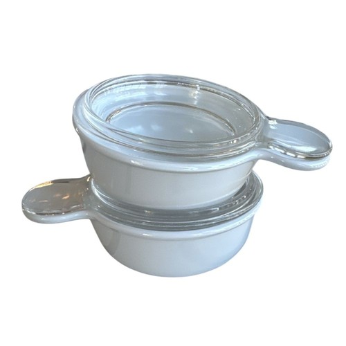 Vintage (2) Corning Ware P-150-B Grab-It Schüssel 15 Unzen mit Pyrex P-150-C Glasdeckel - Bild 1 von 6