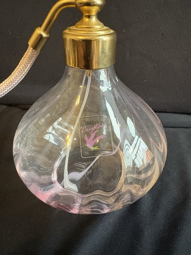 Caithness Parfum Flakon Kristall Vintage Style mit rosa Zerstäuber Quasten - Bild 9 von 14
