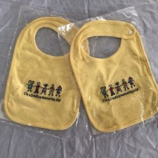 I m A Creative Memories Kid Yellow Bibs / 2 New Sealed