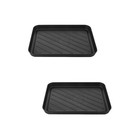 2 pcs Plastic Multipurpose Tray Shoes Storage Plate Car Trunk Sundries Tray