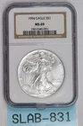 1994 KEY $1 SILVER AMERICAN EAGLE NGC MS69 1oz 999 SLAB-831