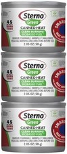 Sterno Canned Heat Ethanol Fuel Gel Cans 45 Minute Burn Time 3 Pack