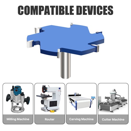 Broca de enrutador de superficie de spoilboard aplanamiento cepillado cortador CNC vástago de 1/2"" - Imagen 5 de 7