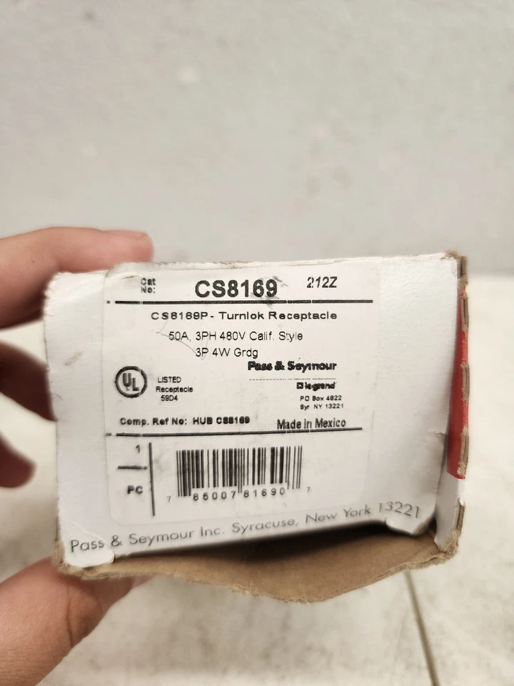 Pass and Seymour CS8169 50A 3-Phase 480V 3-Pole 4-Wire Grounding | NEW - Image 3 of 4