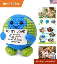 Palm-Sized Crochet Earth Keepsake - Perfect for Anniversaries & Weddings