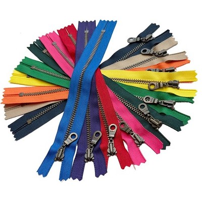 10pcs YKK 7'' Antique Brass Doughnut Pull 4.5s-Metal Teeth Zippers Closed-End
