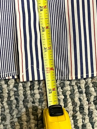 Polo Ralph Lauren Knopfleiste Herren 17-35 weiß Riegel Kragen rot weiß blau Streifen - Bild 8 von 10