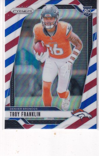 2024 Panini Prizm #393 Troy Franklin Red White and Blue