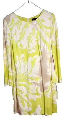 MARC CAIN! DAMENKLEID WOMAN DRESS GRÜN BEIGE DAMEN GR.40 L STRETCH NEU! #O60#