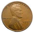 1937  Lincoln Wheat Cent (G-F) Good to Fine Circulated 1c Copper Coins