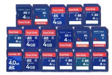 Lot Of 17x SanDisk 4GB SDHC Camera Memory Cards