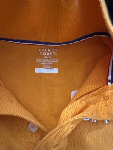 Orange Uniform Shirt. French Toast The Size To The Shirt Is M(8). - Picture 3 of 3