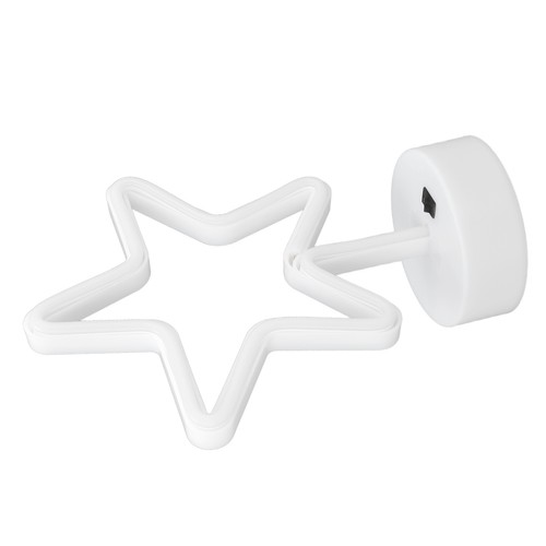 LED Desk Lamp USB Five Pointed Star Warm Light Neon Sign Bedroom Bar Holiday GB - Afbeelding 4 van 24