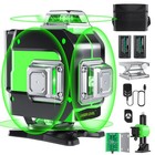 Laser Level, 4x360° Self Leveling Green Cross Line Laser for Construction and...