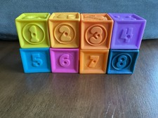 Infantino Soft Blocks Numbers Baby Teaching Toy Lot Of 8