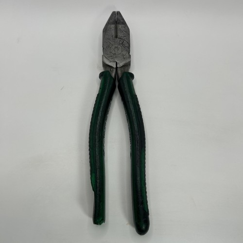 Vtg Diamalloy Duluth SL58 Lineman Pliers Wire Cutters USA 8.5" Broken SoftHandle