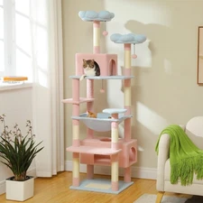 Cat Tree Tower w/ Sisal Scratching Posts Hammock Perches Condos Indoor