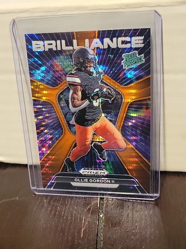 2024 Prizm Draft Picks Brilliance Orange Pulsar /49 Ollie Gordon II Dolphins RC - Picture 5 of 10