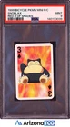 Pokemon 1999 Snorlax Red 3 Of Spades Bicycle PKMN Mini Playing Card PSA 9