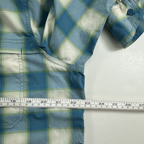 REI Coop camicia trekking donna XL blu marrone a quadri manica lunga performance outdoor - Foto 8 di 12