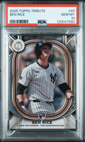 2025 Topps Tribute #97 Ben Rice Rookie RC PSA 10