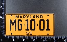 1954 Wheaties Cereal MARYLAND Miniature License Plate Type 4 m54p0016 