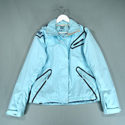 Helly Hansen Skijacke Damen mittelblau geblümt Helly Tech wasserdicht Outdoor