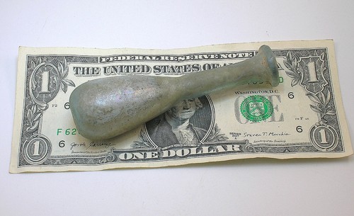 ANCIENT ROMAN IRIDESCENT GLASS PERFUME BOTTLE 3 3/4" TALL - BEST OFFER - Picture 12 of 12