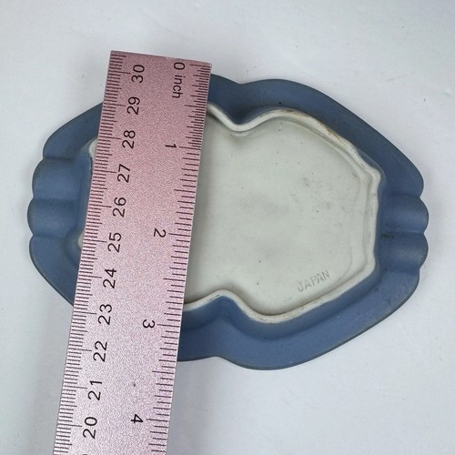Lot 3 Blue Jasperware Japan Cherub Ashtray + 2 Mini Vases Amphora Classical - Picture 19 of 23