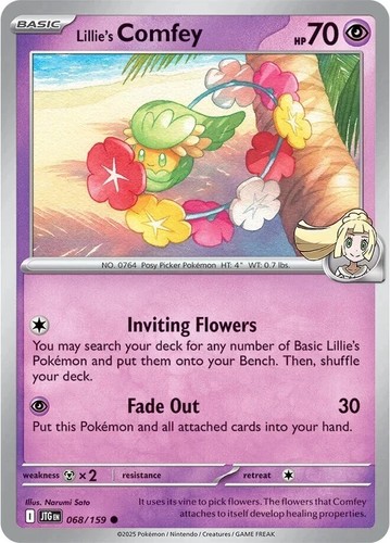 Comfey Common 068/159 Pokemon Scarlet Violet Journey Together - Picture 9 of 18