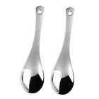 Elegant Silver Mirror Polished Stainless Steel Spoon for Family Dinners