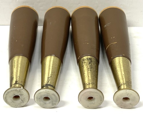 Vintage MCM Wooden Furniture Legs Set of 4 Original Hardware Replacement 7.5” - Picture 2 of 4