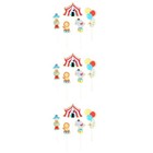 15 pcs Circus Clown Balloons Pattern Cake Topper Funny Acrobatics Dessert