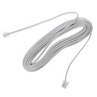 3X (9M 30ft RJ11 6P2C Modułowe kable telefoniczne Kabel Kabel Biały P3A8)5792