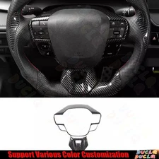 Steering Wheel Button Frame Trim 2* For Toyota Camry 2024-2025 ABS Carbon Fiber