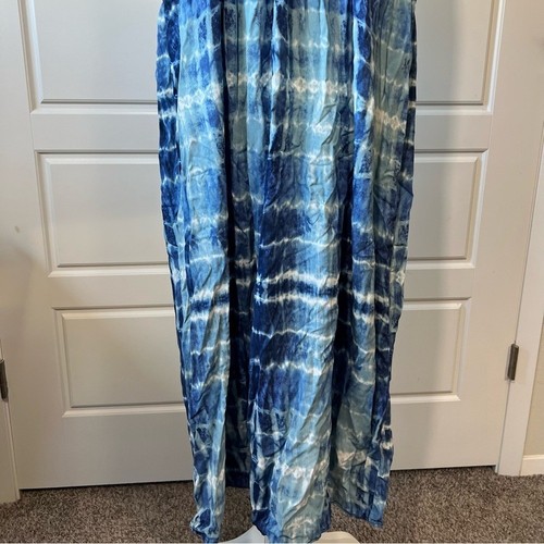 Batik Maxikleid Ärmellos Freizeit Sommer Strand Cover Up - Bild 4 von 9