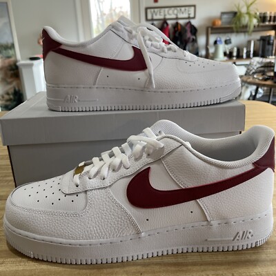 Size 15 - Nike Air Force 1 Low White Team Red for sale online | eBay