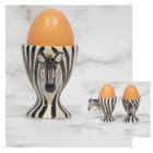 Ceramic Egg Cup Holder Zebra Hand Painted Home Decor Restaurant Hotel School Kid