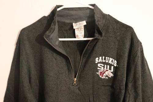 Vintage Y2K Champion SIU Salukis 1/4 Zip Fleece Sweatshirt - Size M - Picture 3 of 13