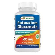 Potassium Gluconate 595 mg 250 Tabs By Best Naturals