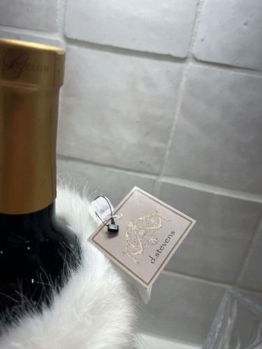 Faux Fur Mink Wine Bottle Stole Collar Sleeve D. Stevens Neiman Marcus Bling! - Picture 5 of 11