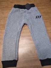 NWT Tiny Whales Boys Grey Joggers Sweatpants 6 made in Los Angeles USA