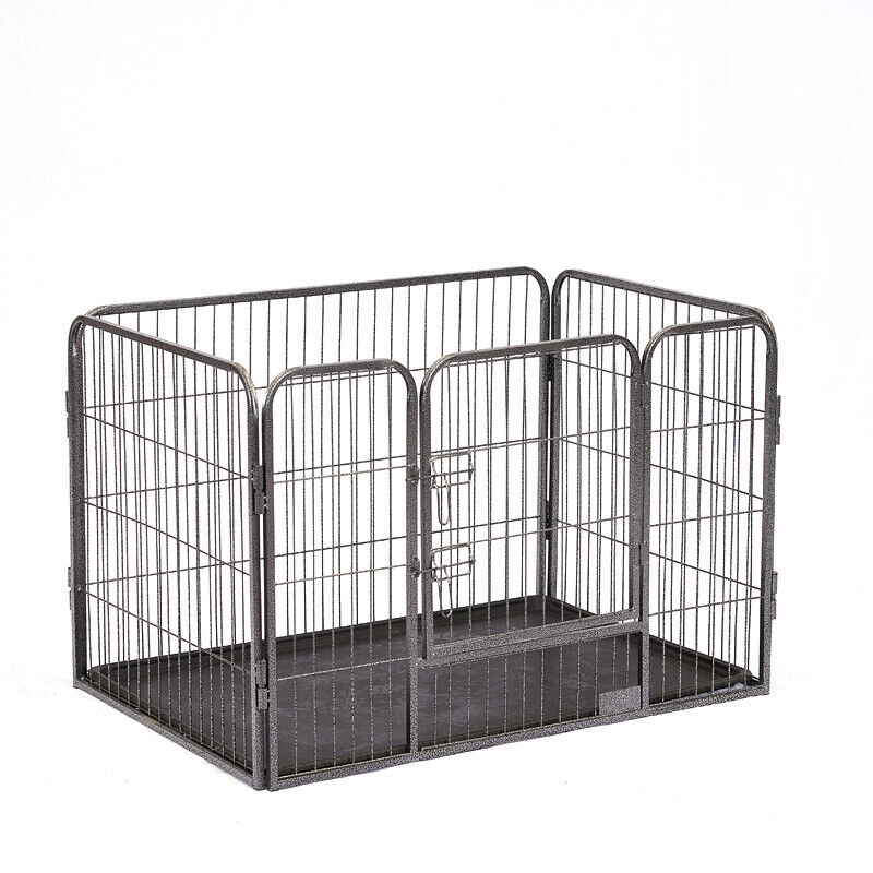 Mr Barker 4pc Dog Cage Puppy Play Pen Whelping Cage Rabbit Run with optional bed