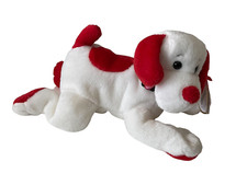 NEW TY Beanie Babies Baby Plush Stuffed Animal Honey Bun White Red Valentine Dog