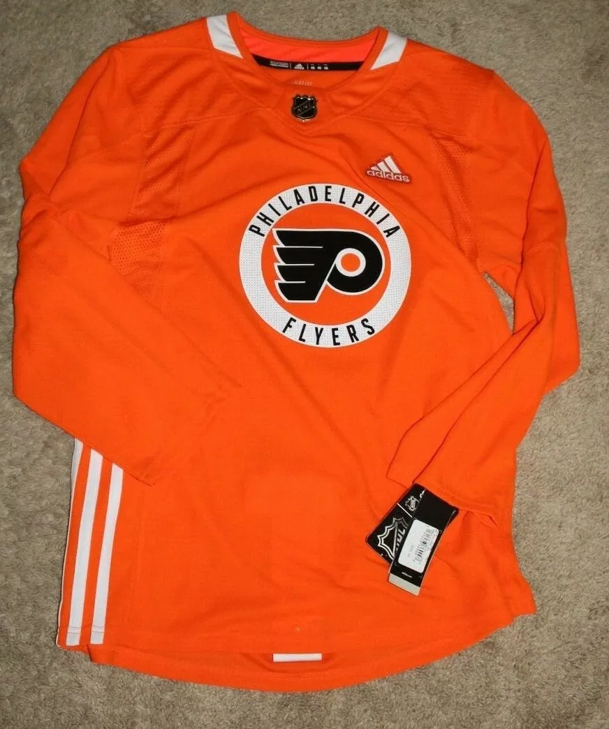 Adidas Philadelphia Flyers NHL Authentic Practice Jersey Sz 52 Large CA7218  NWT