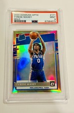 2020 Donruss Optic Tyrese Maxey Silver HOLO Prizm PSA 9 Mint Rookie 76ers #149
