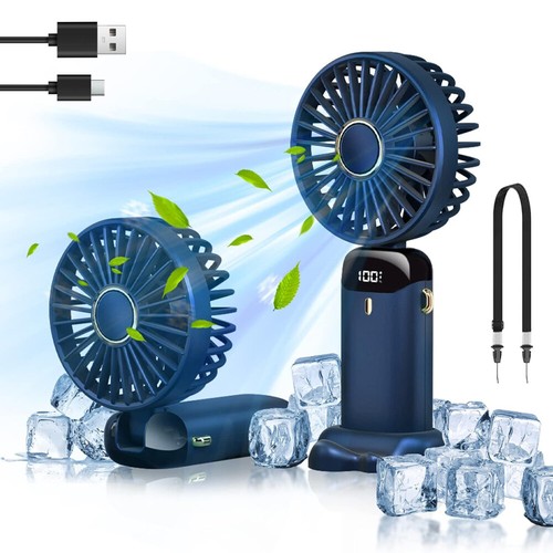 USB Ventilator Leise Mini Handventilator Tragbarer Fan Lüfter mit 5000Mah Akku - Bild 4 von 18