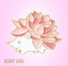 New Hedgehog Pink Cute Punk Brooch Retro Pin