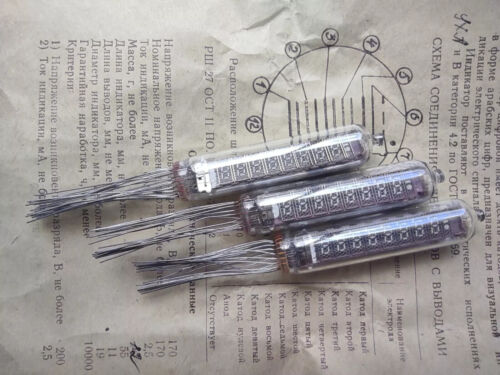 12 Stück IV-21 NEU NOS NIXIE RÖHREN FÜR UHR / GETESTET / 100% funktionsfähig nie benutzt - Bild 2 von 4